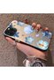 حافظة هاتف من السيليكون ذات حافة صلبة وخلفية صلبة متوافقة مع هاتف iPhone 15 Pro، حافظة هاتف بنمط نجم البحر - 2