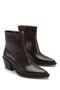 Women's Valore Short Heeled Short Boots - Brown-Patent Leather