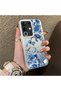 Vivo Y29 4g Compatible Blue Turtle, Shell and Coral Pattern Cover, Shock-Absorbing Structure