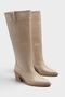 Women's Vento Low Heeled Cowboy Boots - Tan-Patent Leather