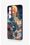 Samsung S26 Ultra Compatible Red Moon Patterned Silicone Case - 4
