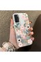 Oppo A16/A16S Compatible Pink Spring Flower and Green Leaf Pattern Phone Case, Shock Protection