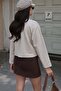 Suede Fabric Buttoned Pocket Jacket Beige - 7