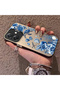 Oppo A3/A3X 4G/5G Compatible Blue Turtle, Shell and Coral Pattern Cover, Shock-Absorbing Structure - 2