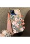 Realme C15/C25/C25S Compatible Pink Spring Flower and Green Leaf Pattern Phone Case, Shock Protection