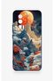 Poco F5 Pro Compatible Red Moon Patterned Silicone Case - 2