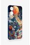 Realme 10 Compatible Red Moon Patterned Silicone Case - 3