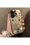 iPhone 16 Compatible Retro Coffee Tone Star Sticker Printed Case, Aesthetic Design