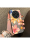 Redmi A4 Compatible Watercolor Tropical Flower and Sun Pattern Phone Case, Shock Protection