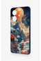 Oppo A3 Compatible Red Moon Patterned Silicone Case - 4