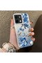 Vivo Y28 4g Compatible Blue Turtle, Shell and Coral Pattern Cover, Shock-Absorbing Structure