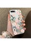 iPhone 7 Plus/8 Plus Compatible Pink Spring Flower and Green Leaf Pattern Phone Case, Shock Protection