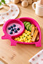 3-Compartment Children's Breakfast and Food Plate with Elephant Figure - 4