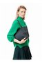 Black Solid Color Tote, La-cos-test Embroidered Crocodile, Ladies Everyday Shoulder Bag - 2
