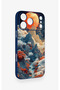 iPhone 17 Pro Max Compatible Red Moon Pattern Silicone Case - 3