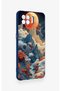 Oppo Reno 4 Lite Compatible Red Moon Patterned Silicone Case - 3