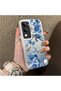 Vivo Y04 Compatible Blue Turtle, Shell and Coral Pattern Cover, Shock-Absorbing Structure