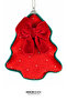Christmas Tree Ornament Pine Tree Model Soft Velvet Red 15 cm - 2