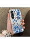 Tecno Camon 40 Compatible Blue Turtle, Shell, and Coral Pattern Cover, Shock-Absorbing Structure