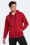 Freewill Men's Hooded Pocketed Burgundy Sweatshirt - 6