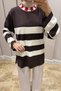 44472 - Stylish Comfortable Rayon Striped Women's Long Flowy Thin Knit Sweater - 9