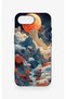 iPhone 16E Compatible Red Moon Pattern Silicone Case - 2