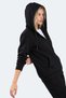 Flores Women's Hooded Black Sweatshirt - 5