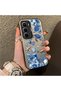 Infinix Hot 60 Pro Plus Compatible Blue Turtle, Shell and Coral Pattern Cover, Shock-Absorbing Structure