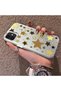 iPhone 11 Compatible Retro Coffee Tone Star Sticker Printed Case, Aesthetic Design - 2