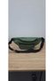 Unisex Khaki Waterproof Fabric Sports Crossbody Bag with Two Compartments Waist and Shoulder Bag - 3