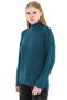 Petrol Women's 100% Cotton Openwork Ribbed Knit Turtleneck Sweater Trist-6173 - 2