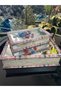 Vase Wooden Mirrored Decorative Retro Canvas Covered Floral 2-Piece Book Box 27*18cm 13*21cm