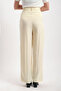 High Waist Wide Leg Crepe Fabric Trousers - 4