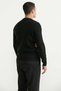 Zero Collar Block Transition Knit Sweater - Black - 4