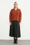 Polo Collar Oversize Knit Sweater - Tile Color