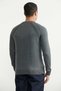 Crew Neck Basic Knit Sweater - Dark Gray - 5