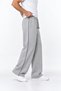 Men's Gray Side-Piped Winter Baggy Ribbed Sweatpants with Zipper Pockets - 8