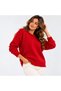 Women's Crew Neck Soft Textured Oversize Knitwear Sweater - 4