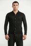 Polo Collar Buttoned Wool Knitwear Cardigan - Black - 2