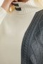 Full Fisherman Motif Combination Knitwear Sweater - Light Beige - 4