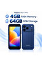 MB17 Mini Smartphone, 4-Inch Display, Android 15, Face Unlock, Dual SIM, 4GB RAM, 64GB Storage, 8MP Rear & 5MP Front Camera, 2000mAh Battery, Compact Design (Grey) - 4