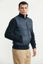Quilted Combination Pocket Knitwear Coat - Navy Blue - 2