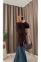 Turtleneck Long Tunic - Bitter Brown - 2
