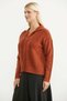 Polo Collar Oversize Knit Sweater - Tile Color - 4