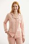 Shirt Model Pajama Set with Piping Detail - Salmon - 2