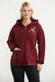 Woolen Double Color Knitwear Jacket - Claret Red - Black - 3