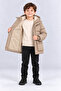 Boy's Hooded Plush Lined Winter Puffer Coat with Zipper Pockets Ak4301 - 3
