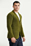 Shawl Collar Pocketed Knitwear Jacket - Green - 5
