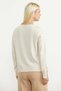 High Collar Patterned Knit Sweater - Stone - 5