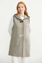 Ethnic Patterned Long Wool Knitwear Vest - Mink - 3